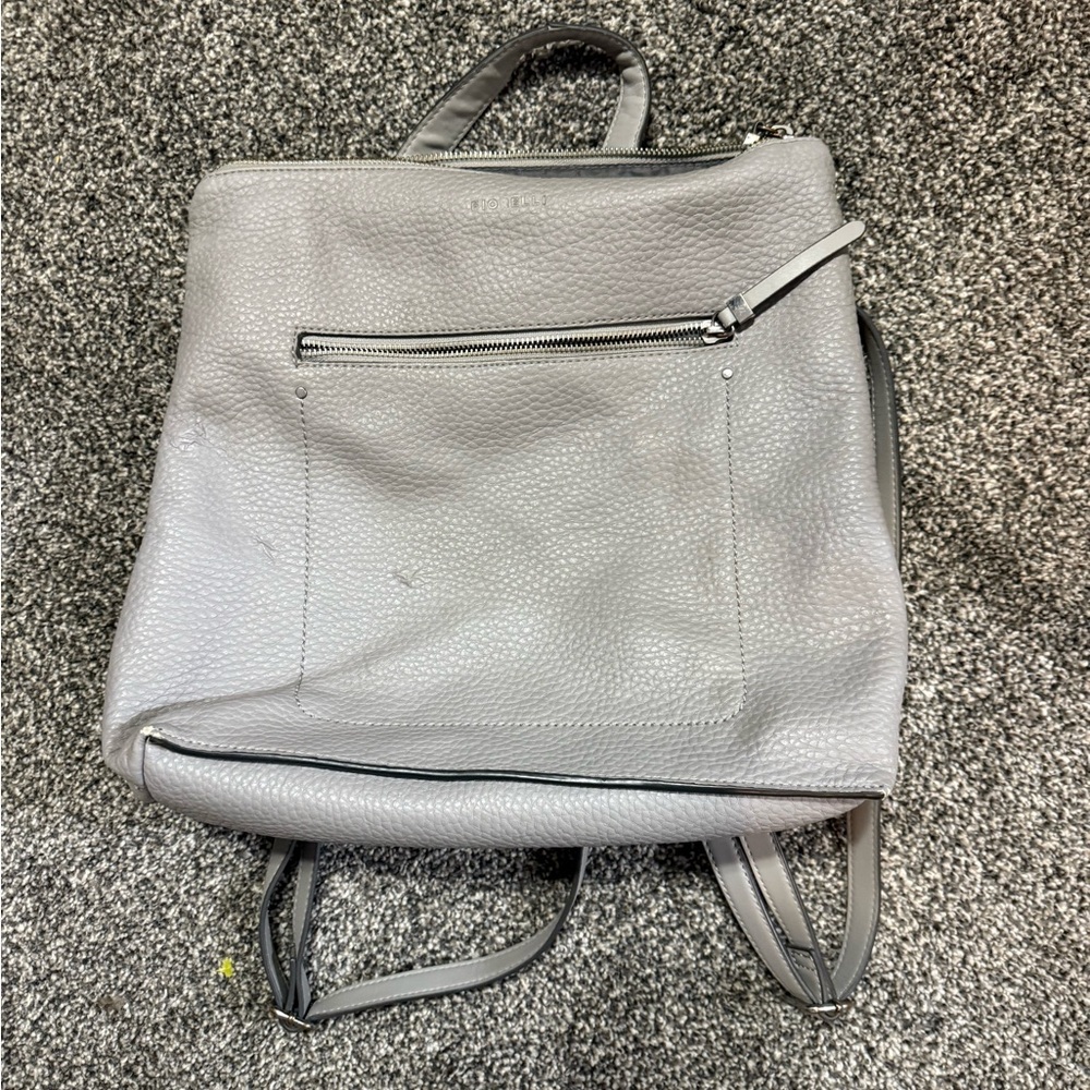 Fiorelli faux leather Gray Textured/pebbled Backpack - see all pictures!